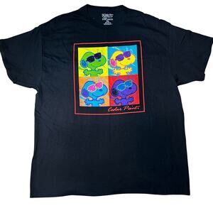 Cedar Point Peanuts Snoopy neon pop art style  t-shirt amusement park size XL